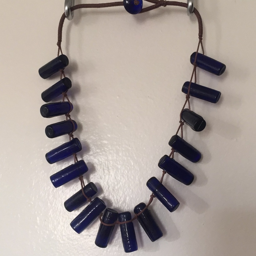 Blue statement necklace